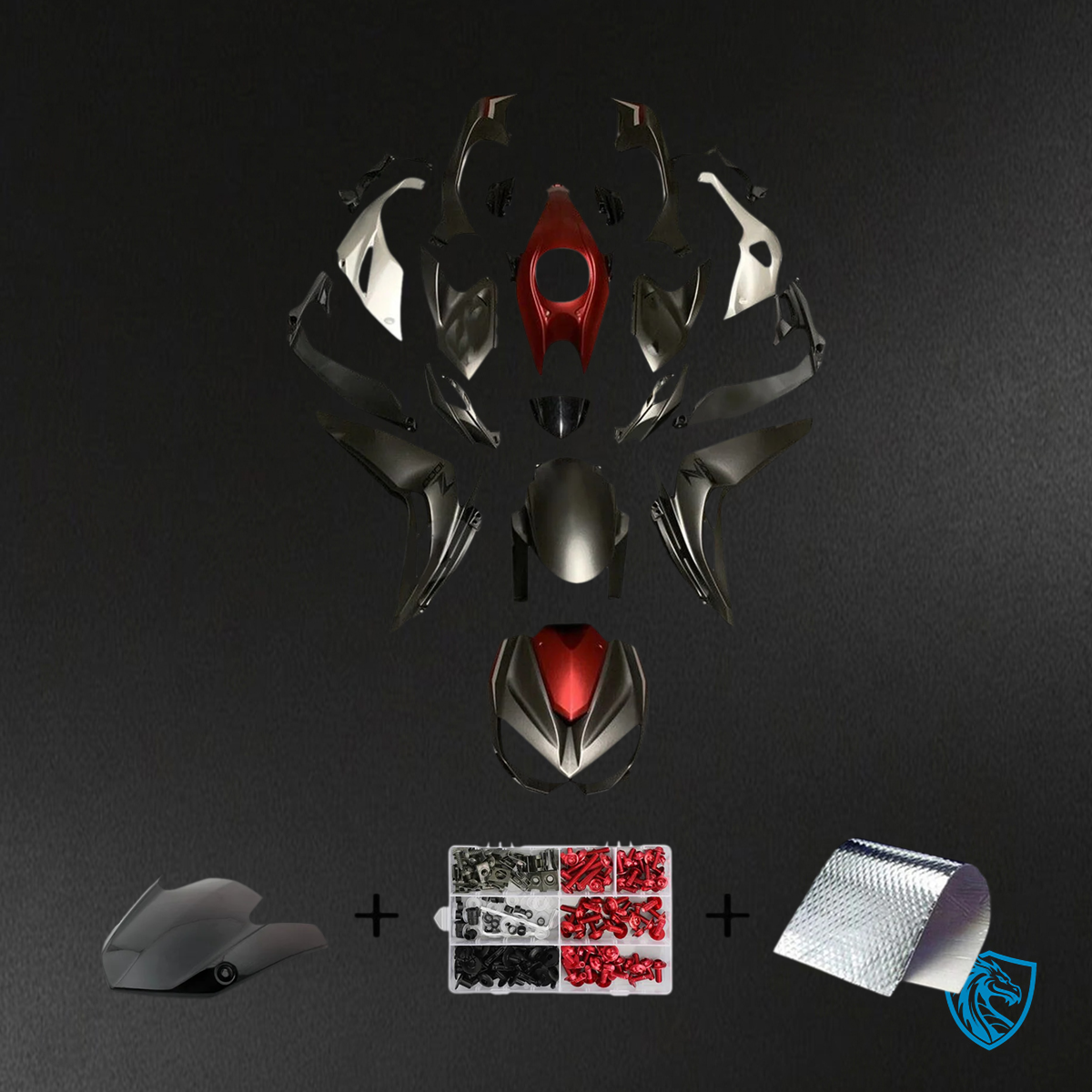 Kawasaki Z1000 (2014-2017) Black - Custom ABS Fairing Set