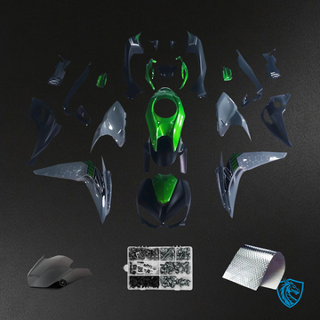 Kawasaki Z1000 (2014-2017) Black & Green Fairing Kit | ABS Bodywork