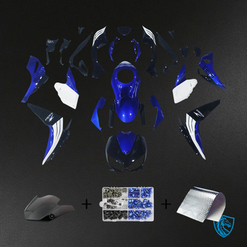 Kawasaki Z1000 (2014-2017) Black, White & Blue Fairing Kit - Aftermarket ABS Bodywork