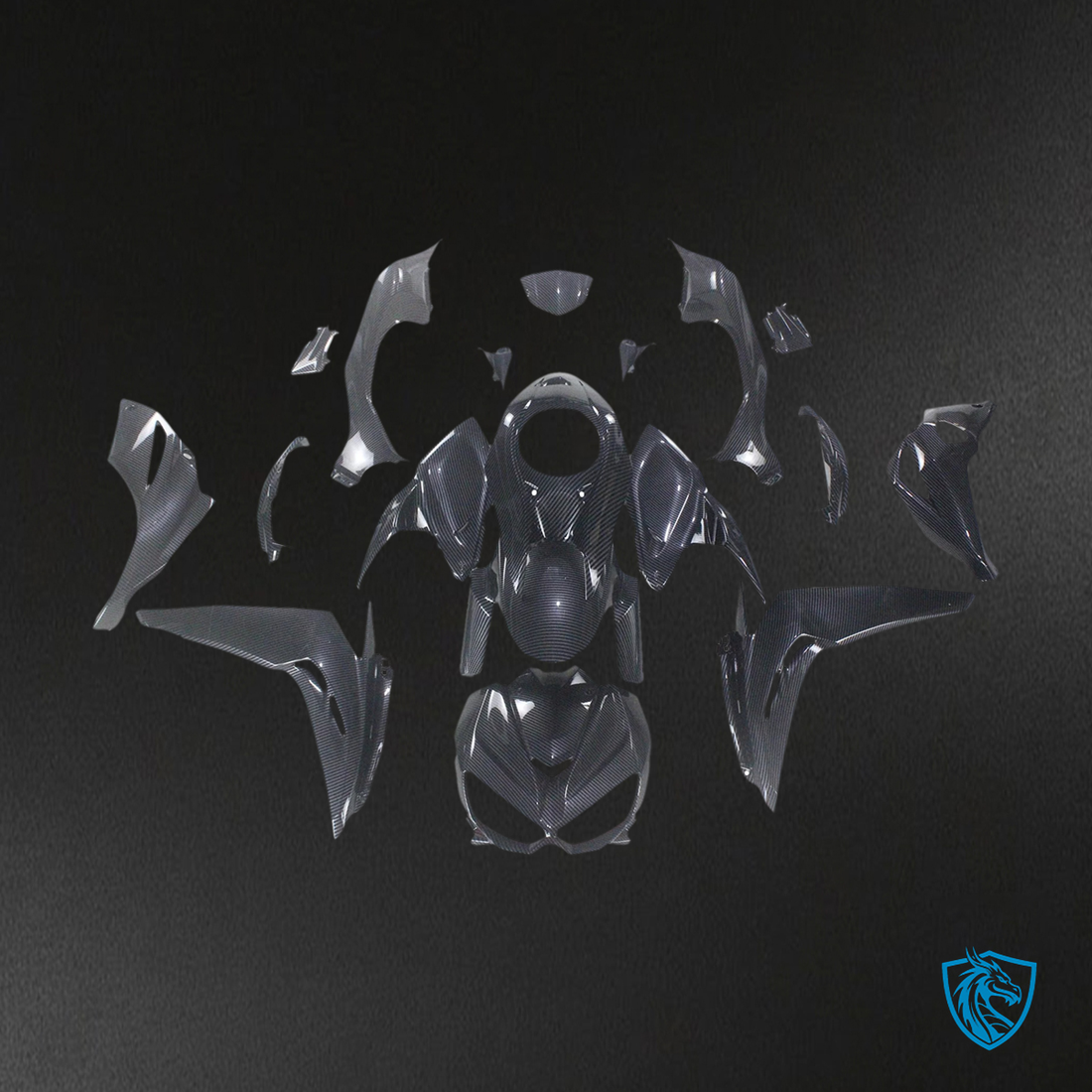 Kawasaki Z1000 (2014-2017) Carbon Fiber Black - Custom ABS Fairing Set