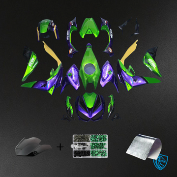 Kawasaki Z1000 (2014-2017) Green & Purple Fairing Kit - Aftermarket ABS Bodywork