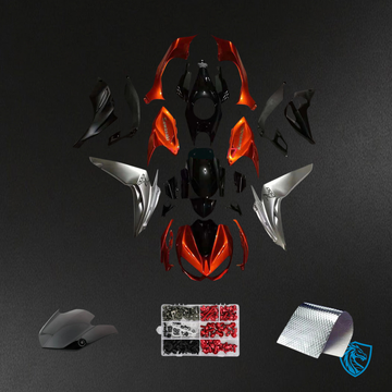 Kawasaki Z1000 (2014-2017) Orange & Silver Fairing Kit | ABS Bodywork