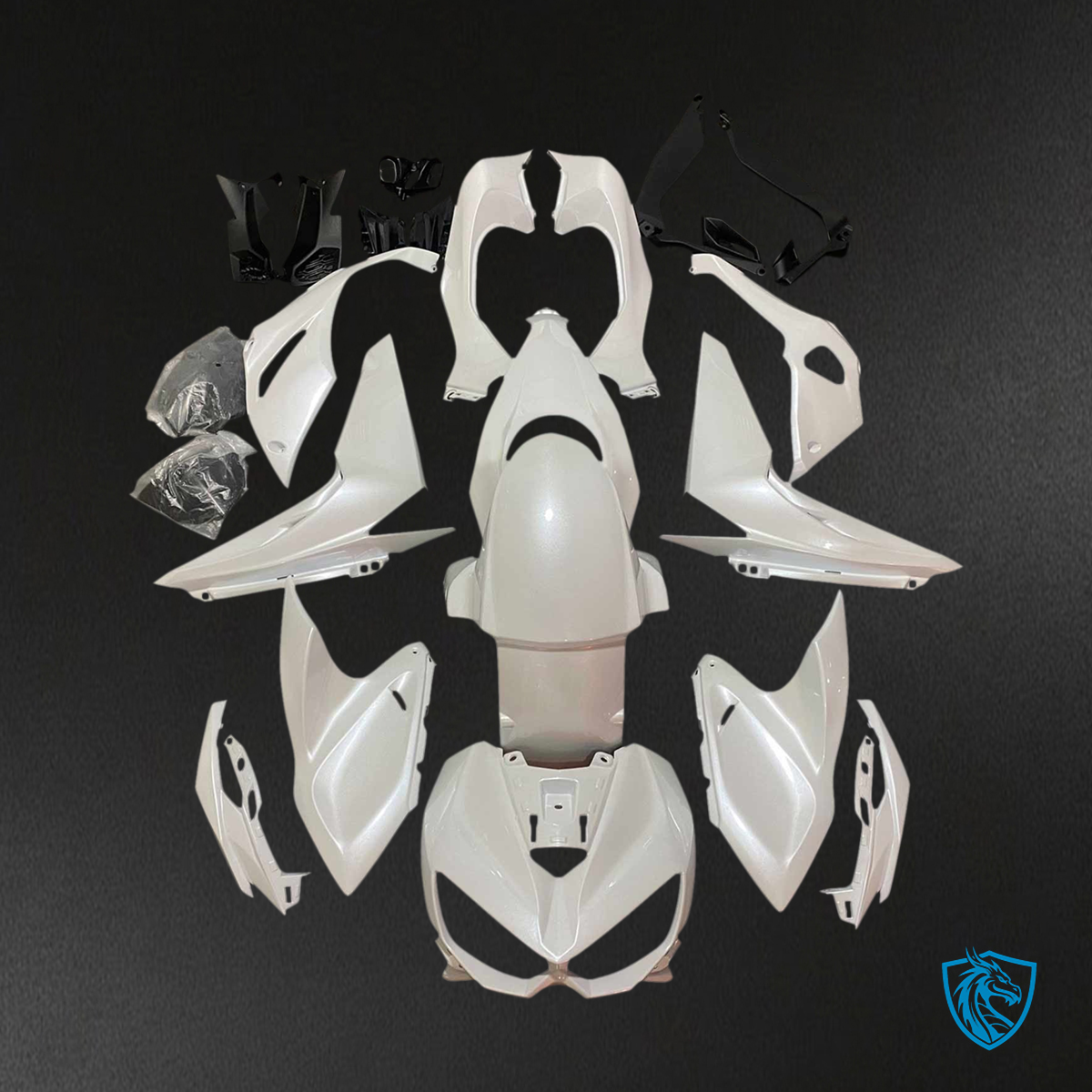 Kawasaki Z1000 (2014-2017) Pearl White Fairing Kit - Aftermarket ABS Bodywork