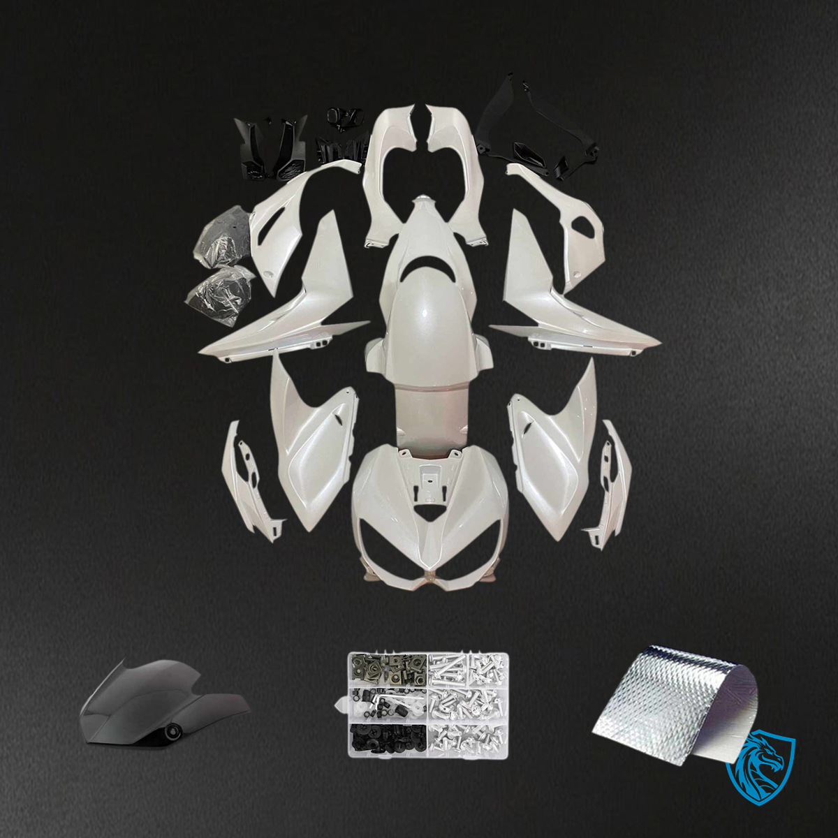 Kawasaki Z1000 (2014-2017) Pearl White Fairing Kit - Aftermarket ABS Bodywork