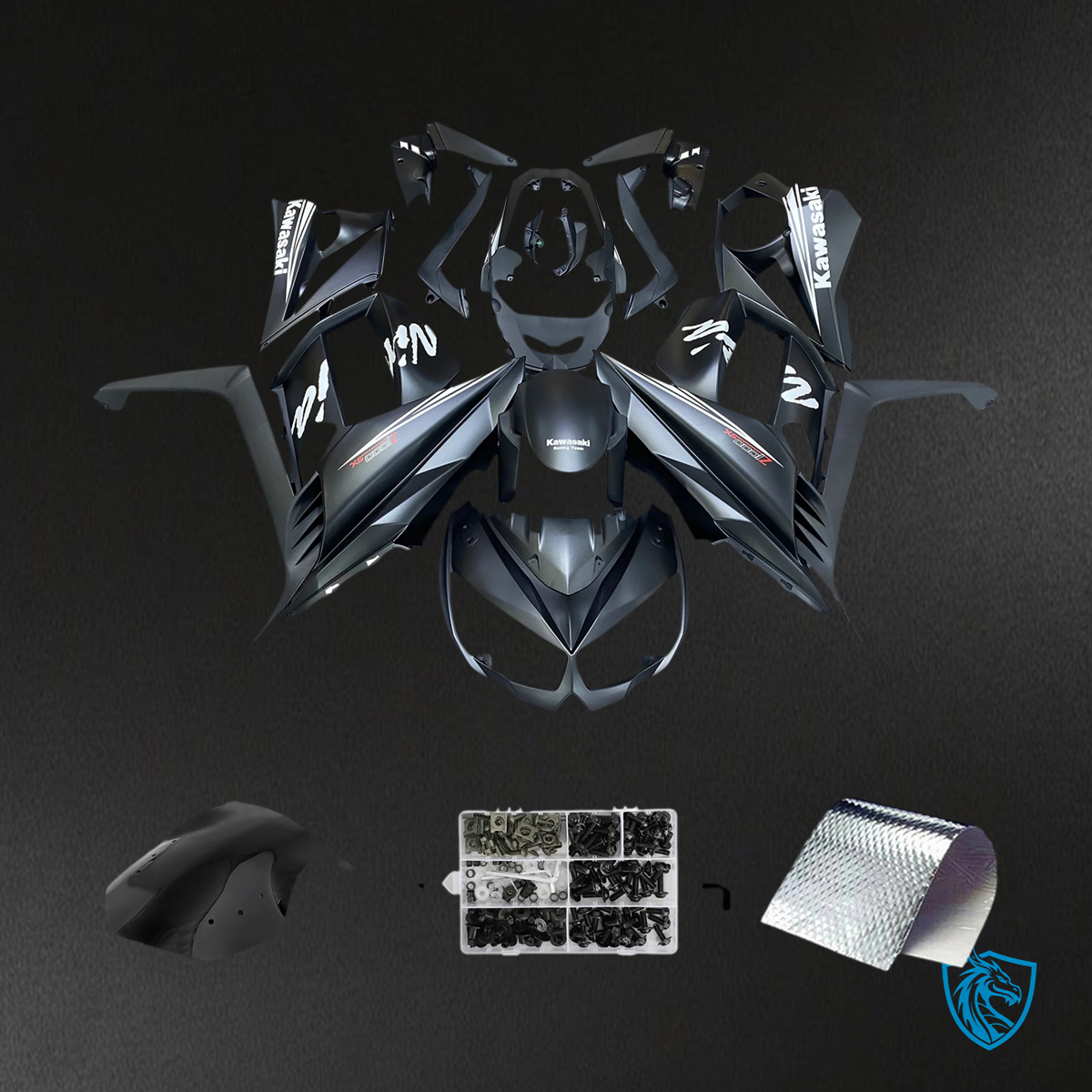 Kawasaki Z1000SX (2010-2015) Black Fairing Kit - Aftermarket ABS Bodywork