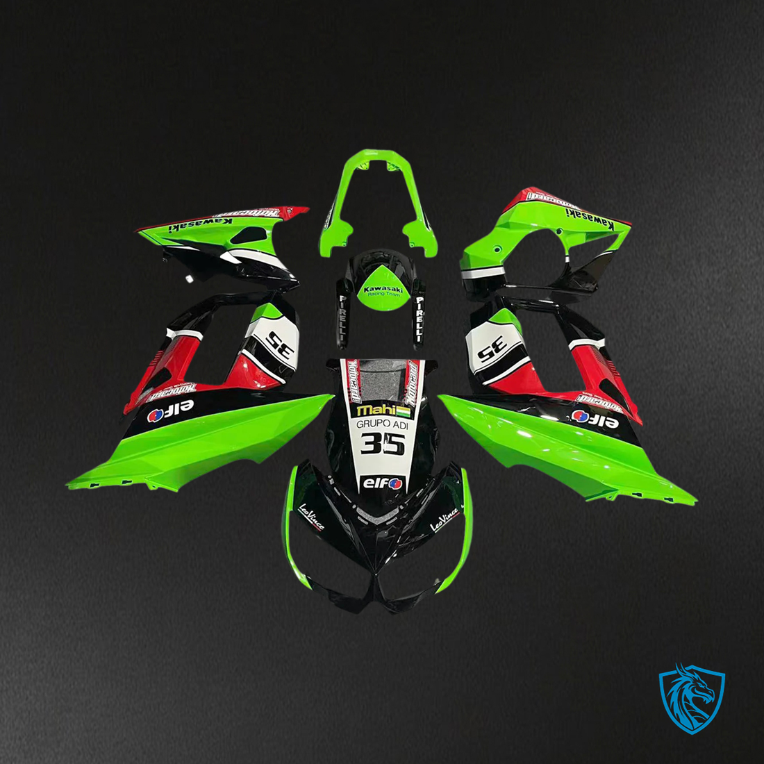 Kawasaki Z1000SX (2010-2015) Orange & Green Fairing Kit | ABS Bodywork
