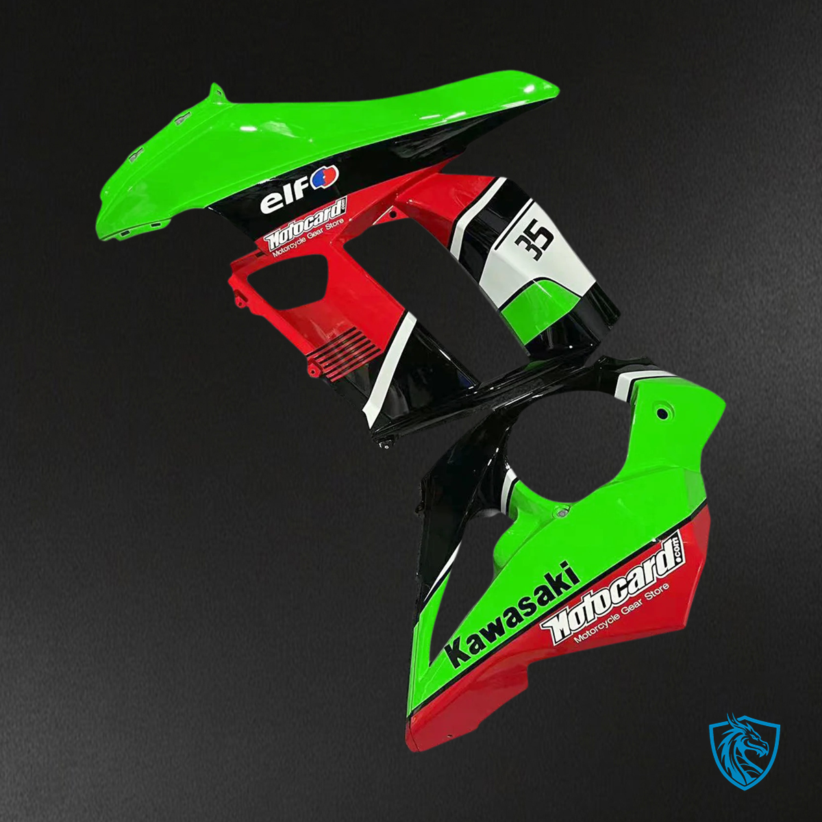 Kawasaki Z1000SX (2010-2015) Orange & Green Fairing Kit | ABS Bodywork