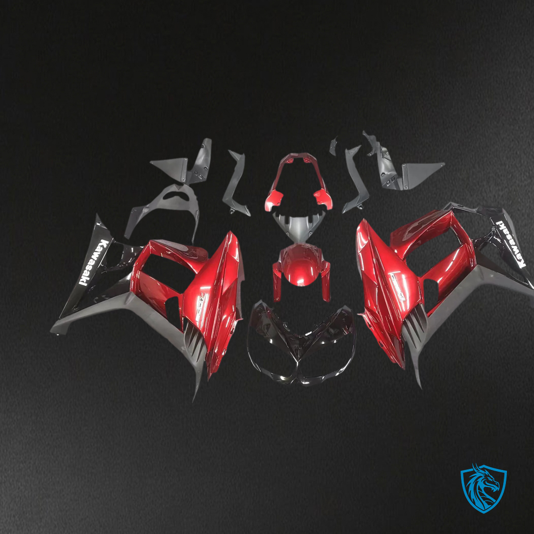 Kawasaki Z1000SX (2010-2015) Red & Black Fairing Kit - Aftermarket ABS Bodywork