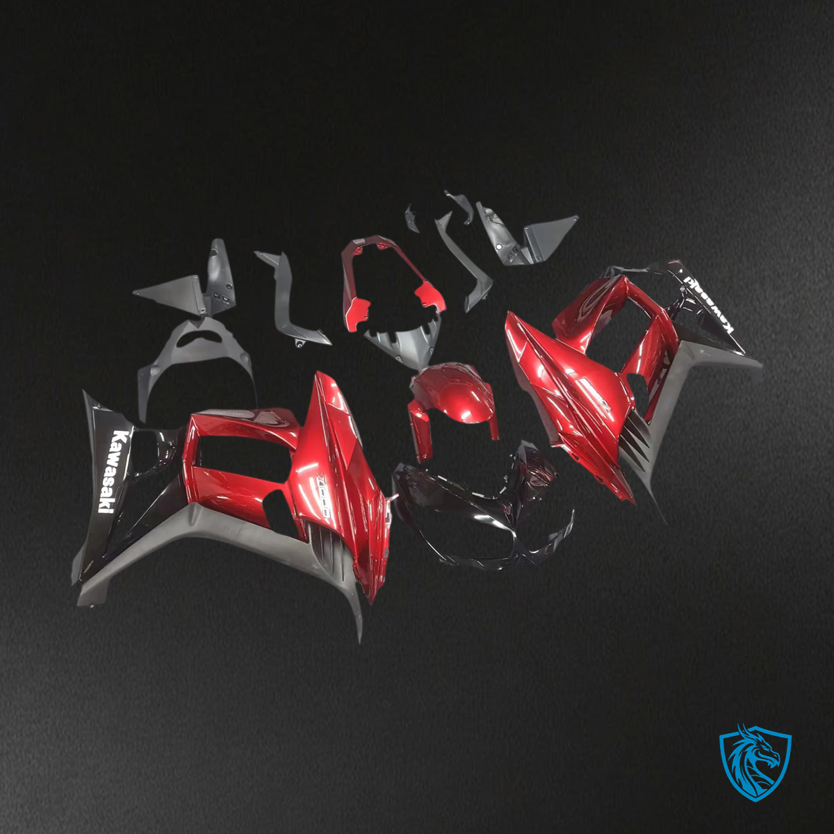 Kawasaki Z1000SX (2010-2015) Red & Black Fairing Kit - Aftermarket ABS Bodywork