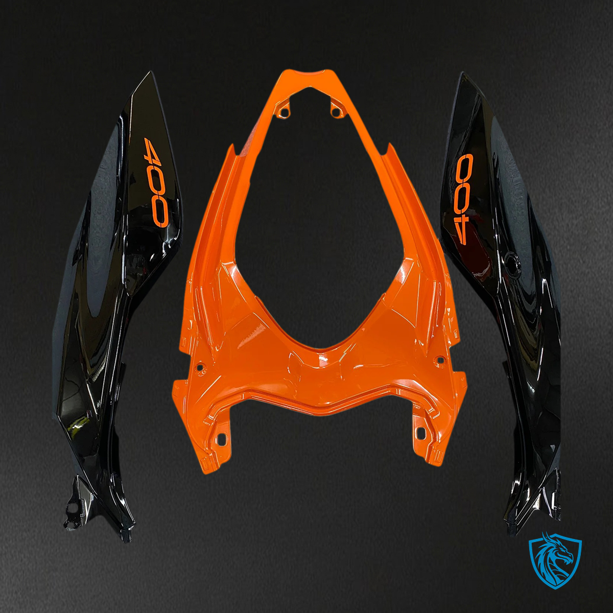 Kawasaki Z400 (2018-2024) Black & Orange - Fairing Kit
