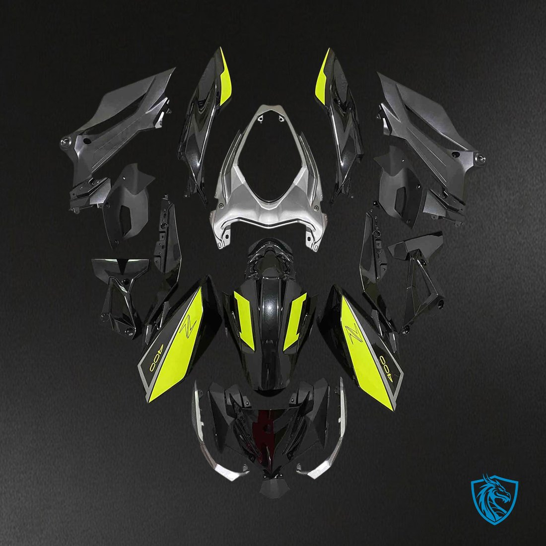 Kawasaki Z400 (2018-2024) Black & Yellow Style3 - Fairing Kit