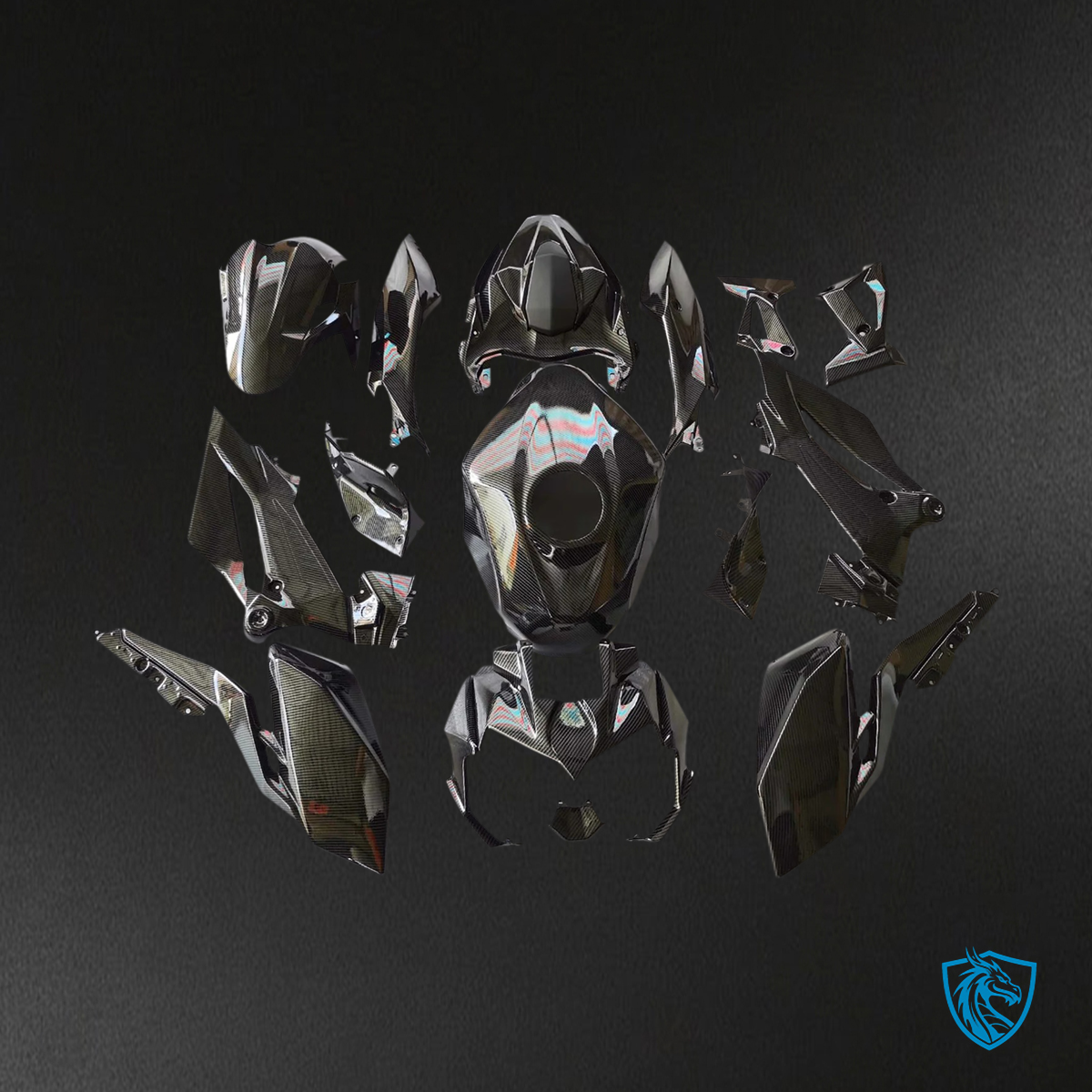 Kawasaki Z400 (2018-2024) Carbon Fiber Black - Fairing Kit