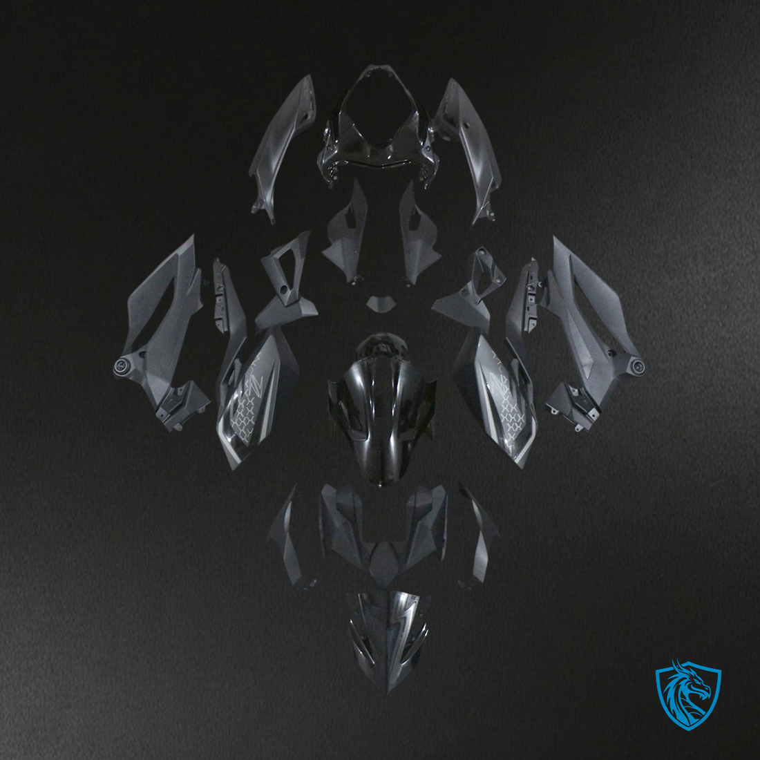 Kawasaki Z400 (2018-2024) Matte Gloss Black - Fairing Kit