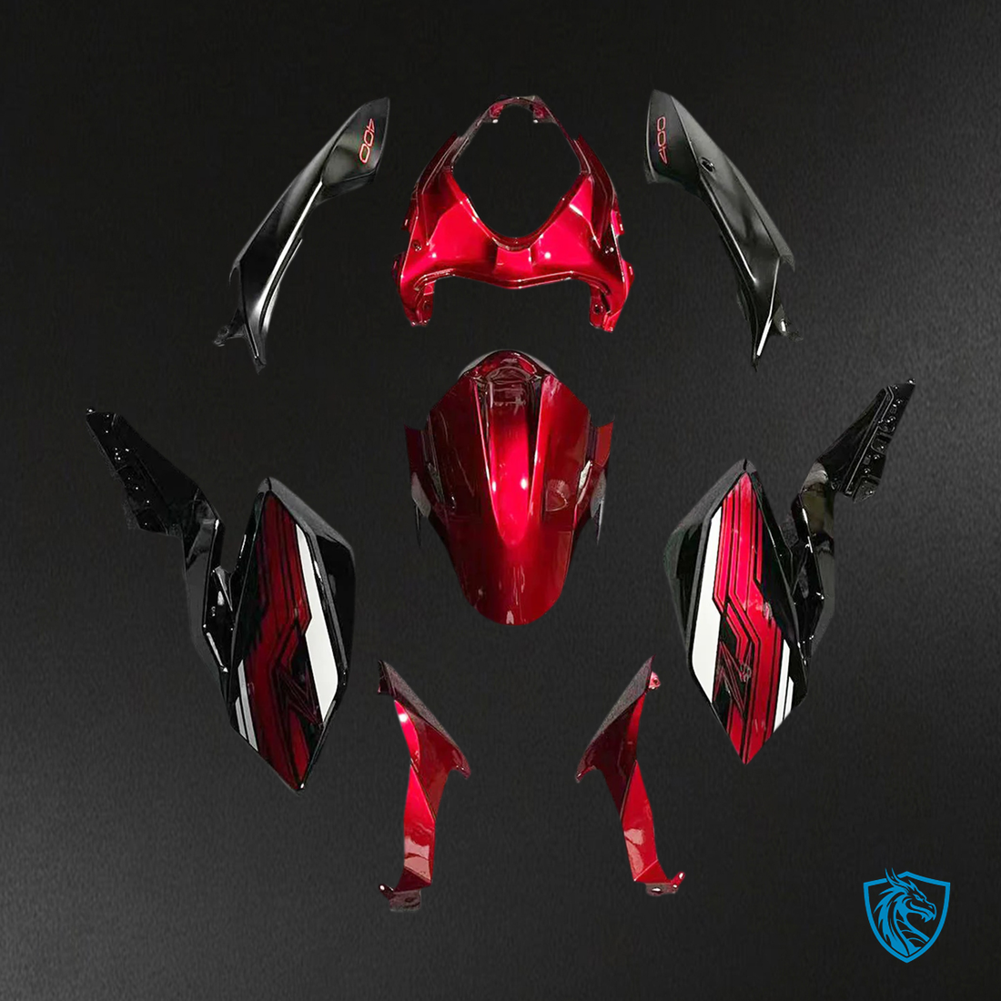Kawasaki Z400 (2018-2024) Red & Black - Fairing Kit