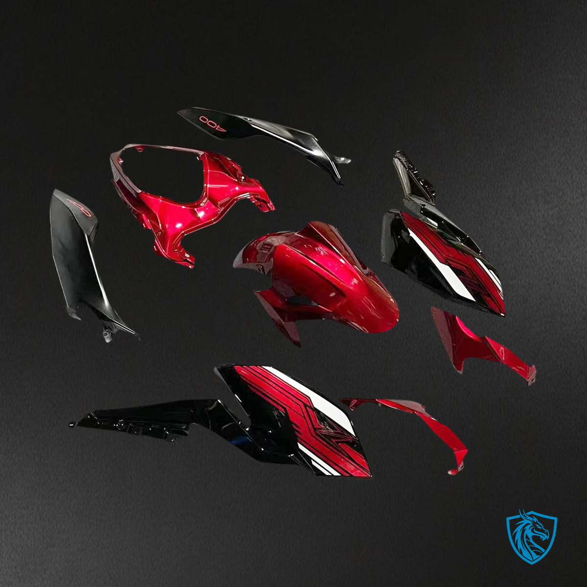 Kawasaki Z400 (2018-2024) Red & Black - Fairing Kit
