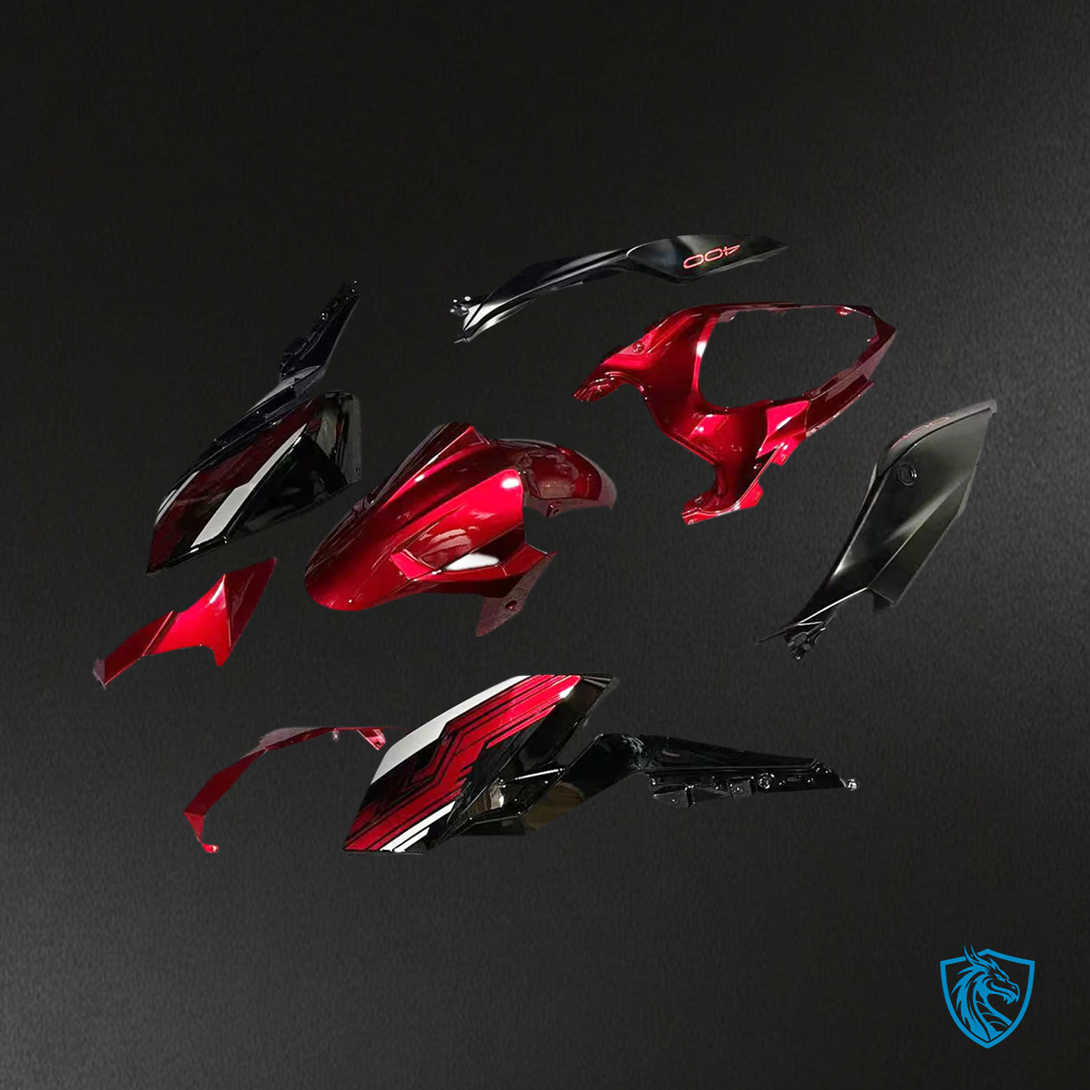 Kawasaki Z400 (2018-2024) Red & Black - Fairing Kit