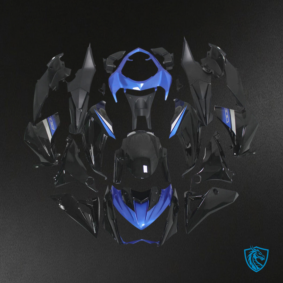 Kawasaki Z800 (2013-2018) Black & Blue - Fairing Kit