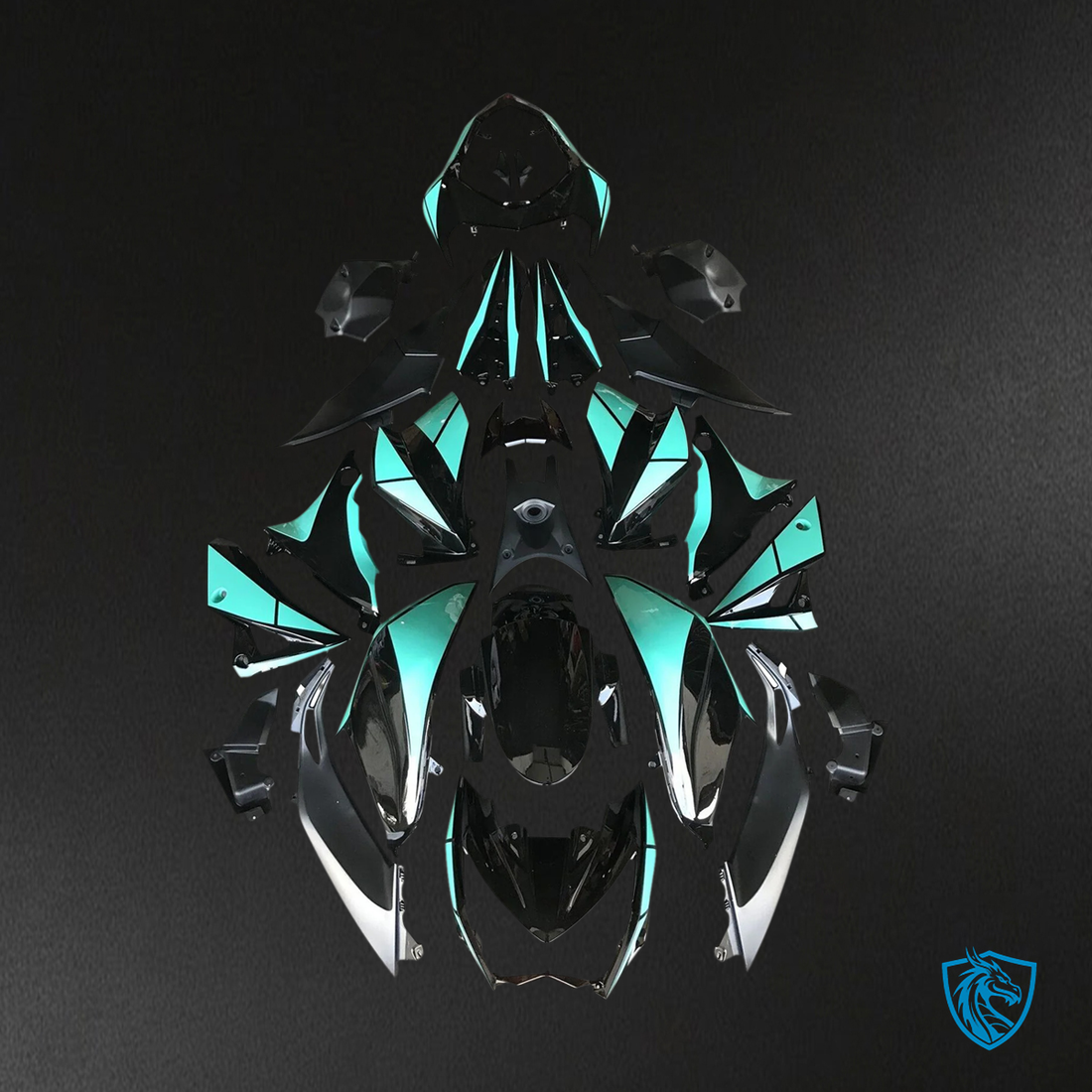Kawasaki Z800 (2013-2018) Black & Light Blue - Fairing Kit