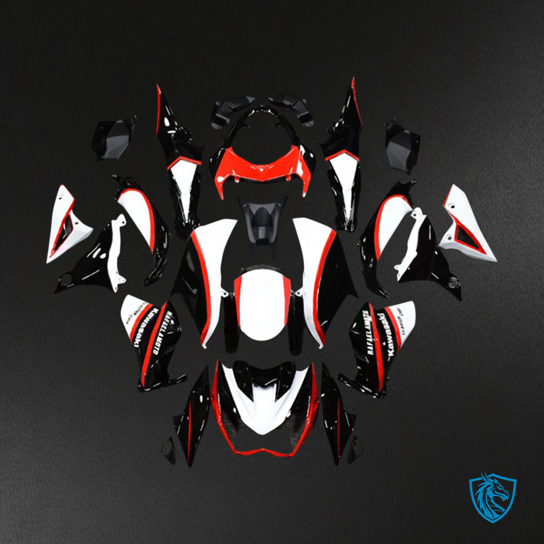 Kawasaki Z800 (2013-2018) Black & Red Stripe - Fairing Kit