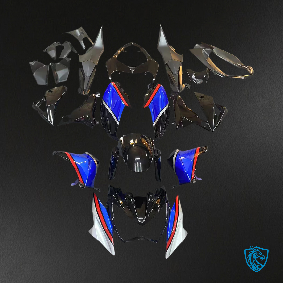 Kawasaki Z800 (2013-2018) Blue & Black - Fairing Kit