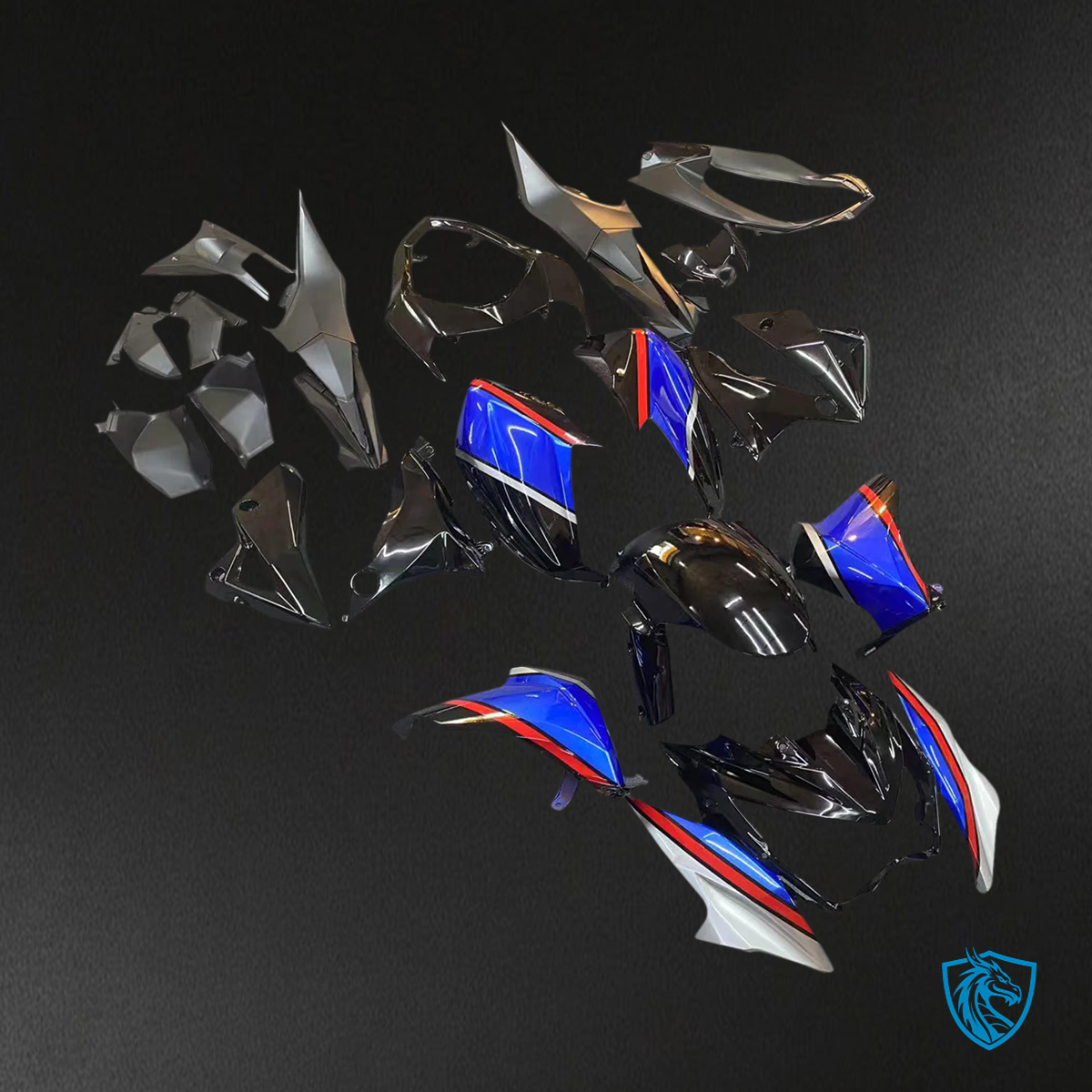 Kawasaki Z800 (2013-2018) Blue & Black - Fairing Kit