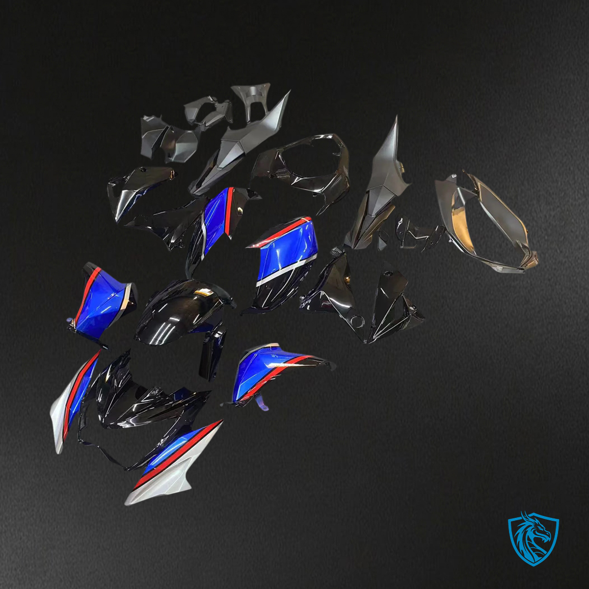 Kawasaki Z800 (2013-2018) Blue & Black - Fairing Kit