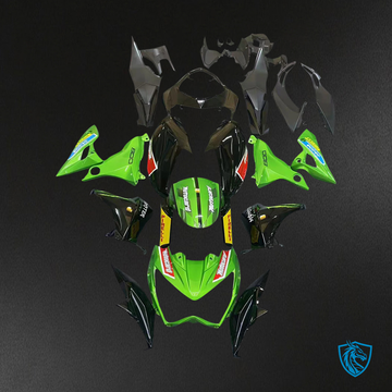 Kawasaki Z800 (2013-2018) Green & Black Style 3 -Fairing Kit