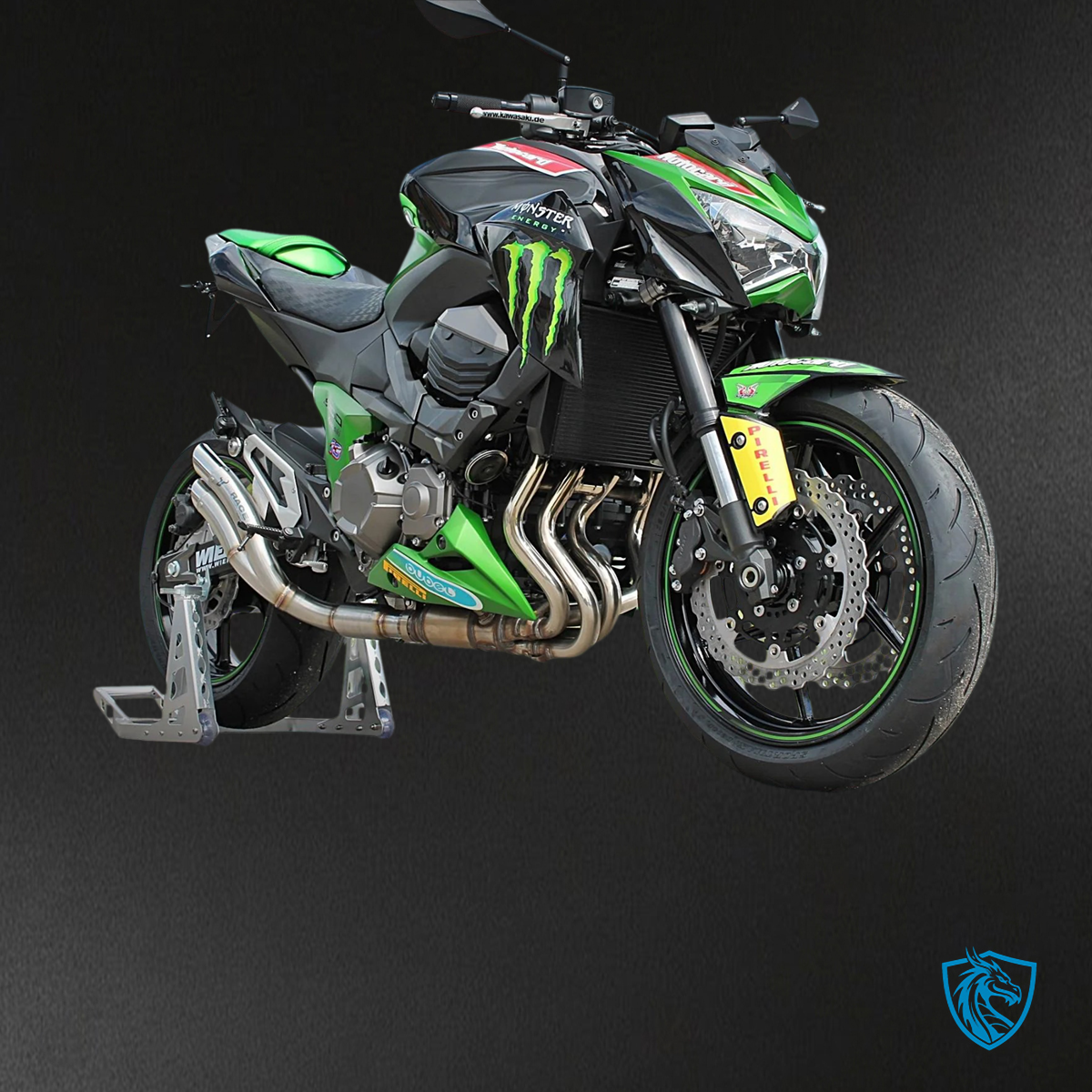 Kawasaki Z800 (2013-2018) Green & Black Style 3 -Fairing Kit