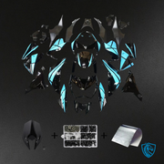 Light Blue & Black