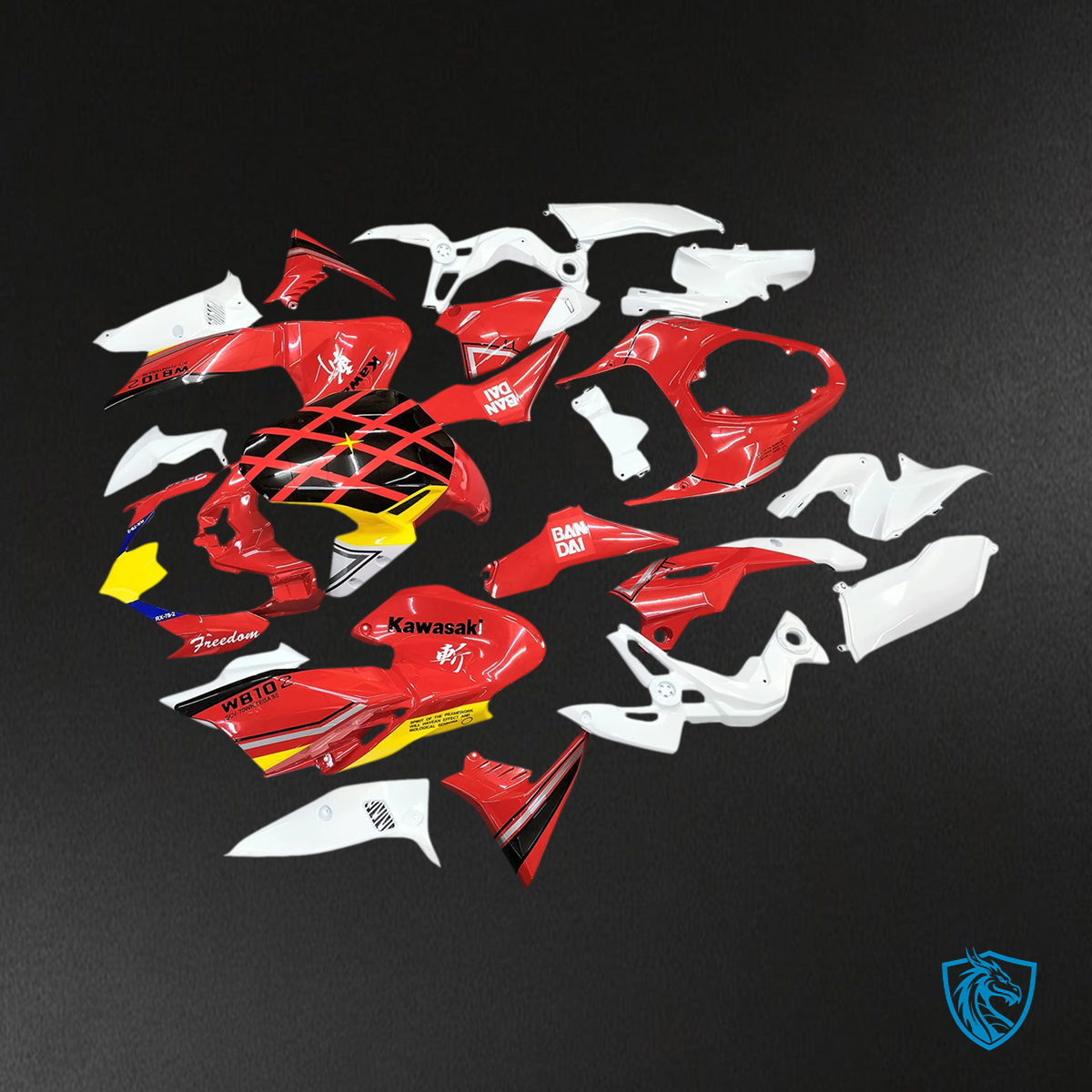 Kawasaki Z900 (2020-2024) Red & White - Fairing Kit