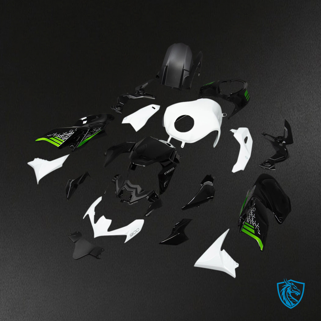 Kawasaki Z900 (2020-2024) White & Black - Fairing Kit