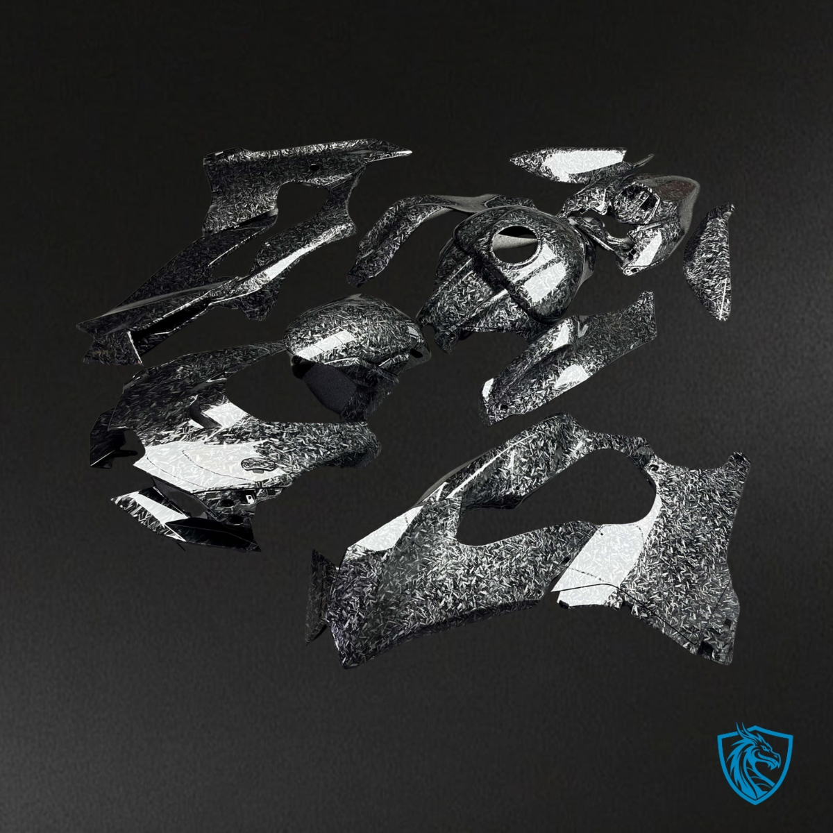 Kawasaki ZX-10R (2021-2025) Gloss Black Carbon Fiber Style - MERGEment Fairings Kit