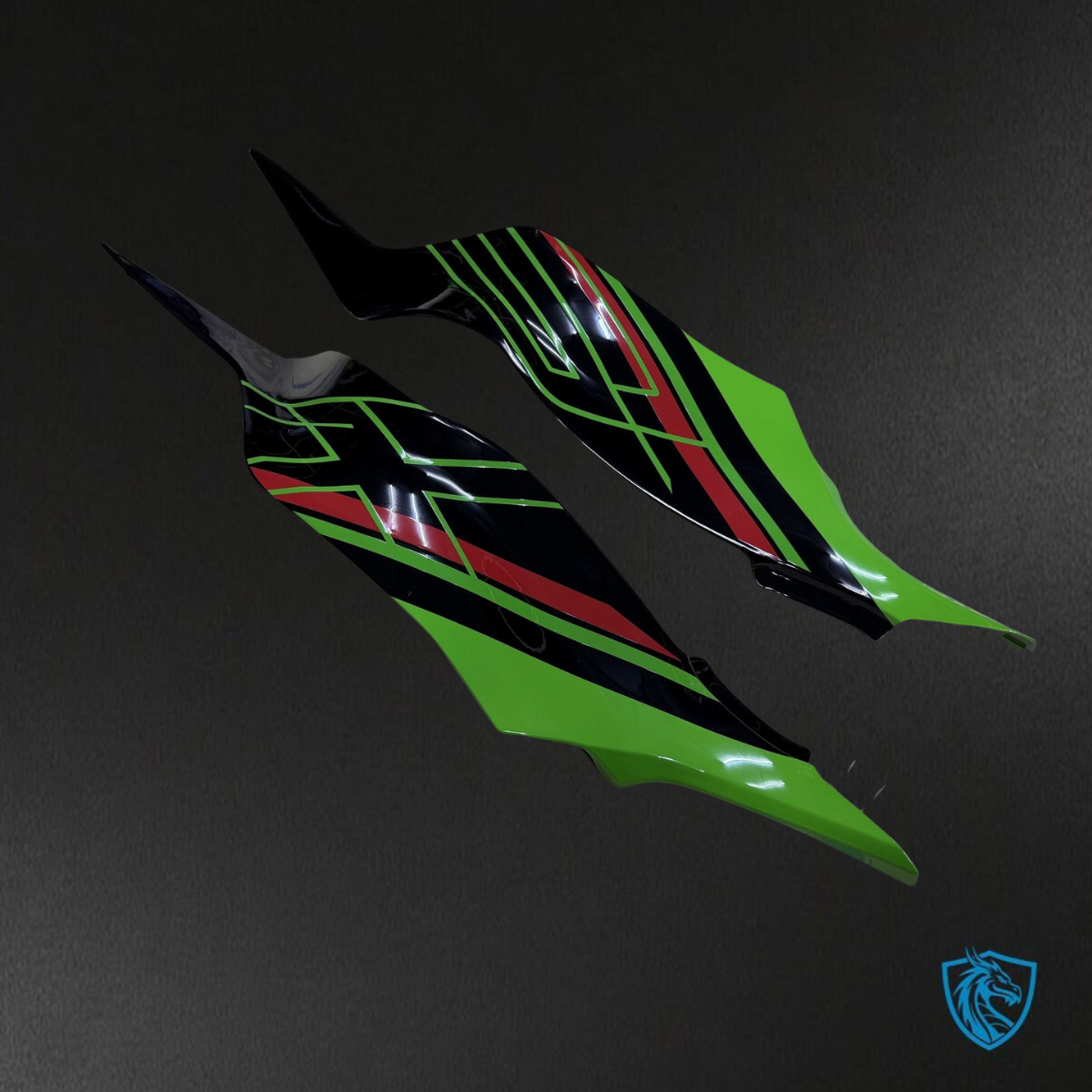 Kawasaki ZX-6RZX636 (2019-2020) Green, Black & Red Logos ABS Bodywork - Fairings Kit