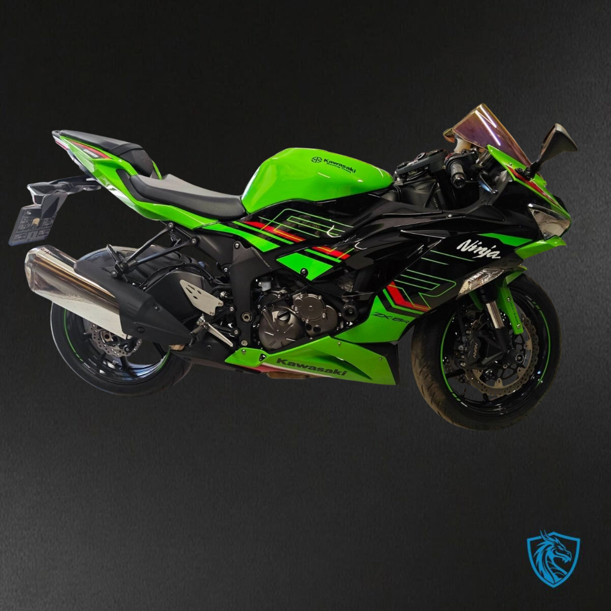 Kawasaki ZX-6RZX636 (2019-2020) Green, Black & Red Logos ABS Bodywork - Fairings Kit