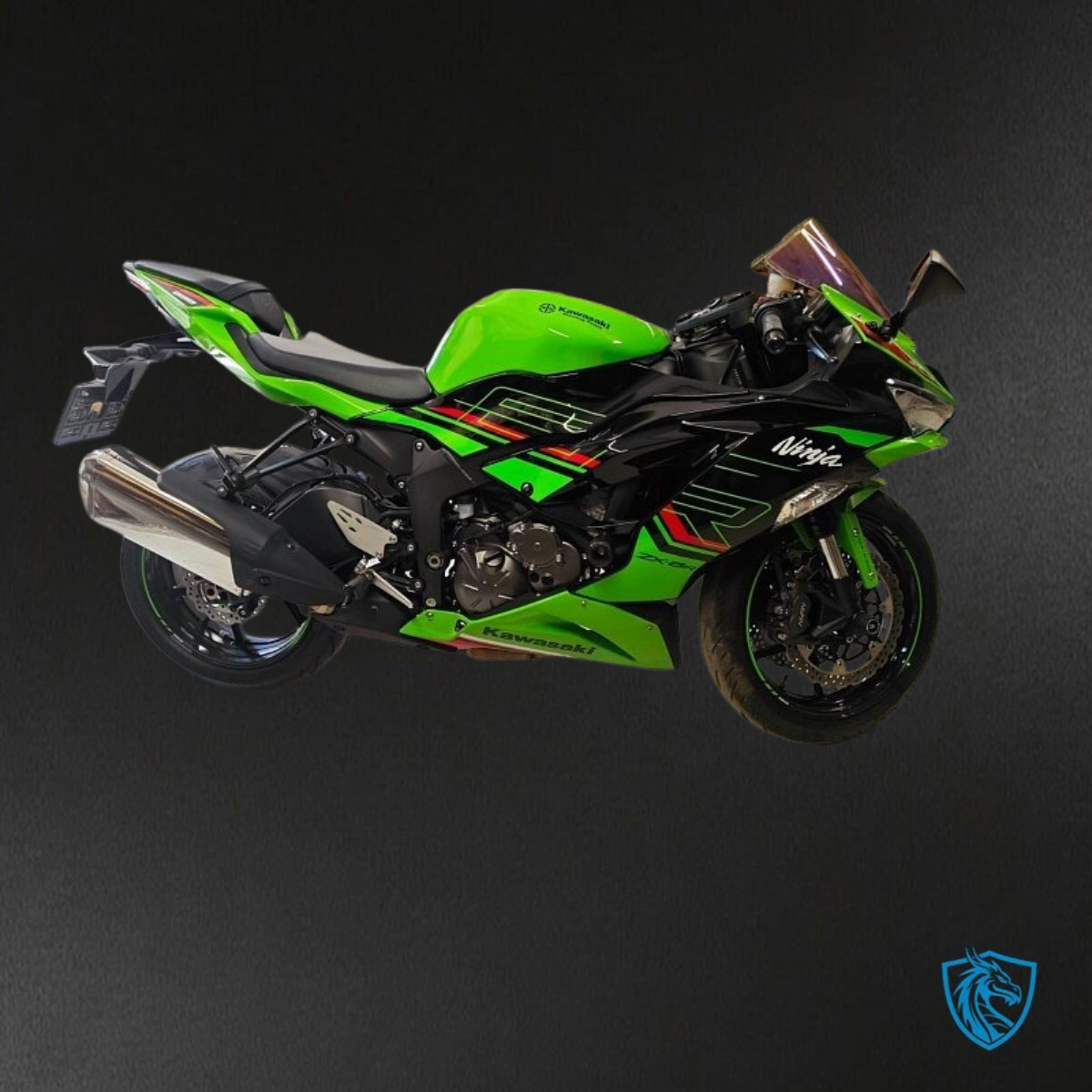 Kawasaki ZX-6RZX636 (2019-2020) Green, Black & Red Logos ABS Bodywork - Fairings Kit
