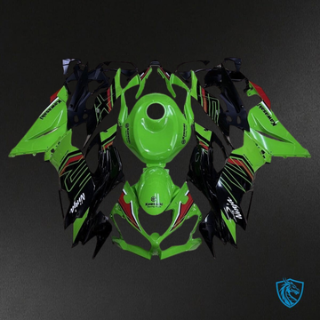 Kawasaki ZX-6RZX636 (2019-2020) Green, Black & Red Logos ABS Bodywork - Fairings Kit