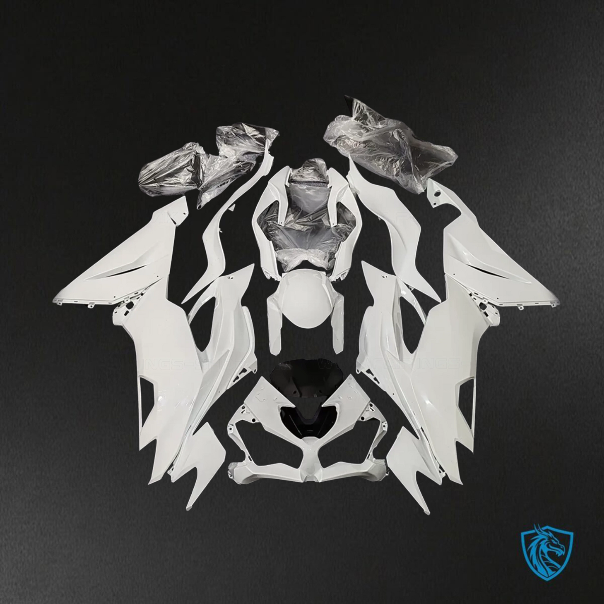 Kawasaki ZX-6R ZX636 (2019-2020) Glossy White ABS Bodywork - Fairings Kit
