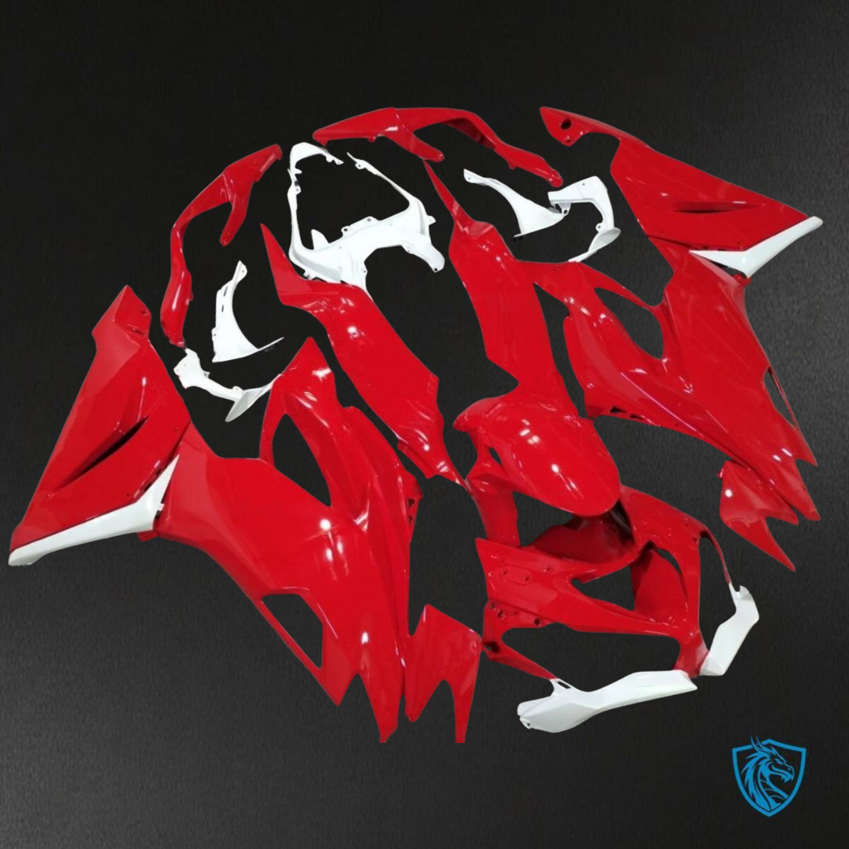 Kawasaki ZX-6R ZX636 (2019-2020) Gloss Red & White ABS Bodywork - Fairings Kit