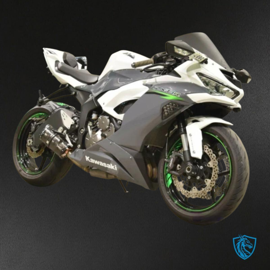 Kawasaki ZX-6R ZX636 (2019–2020) Glossy Gray & White ABS Bodywork - Fairings Kit