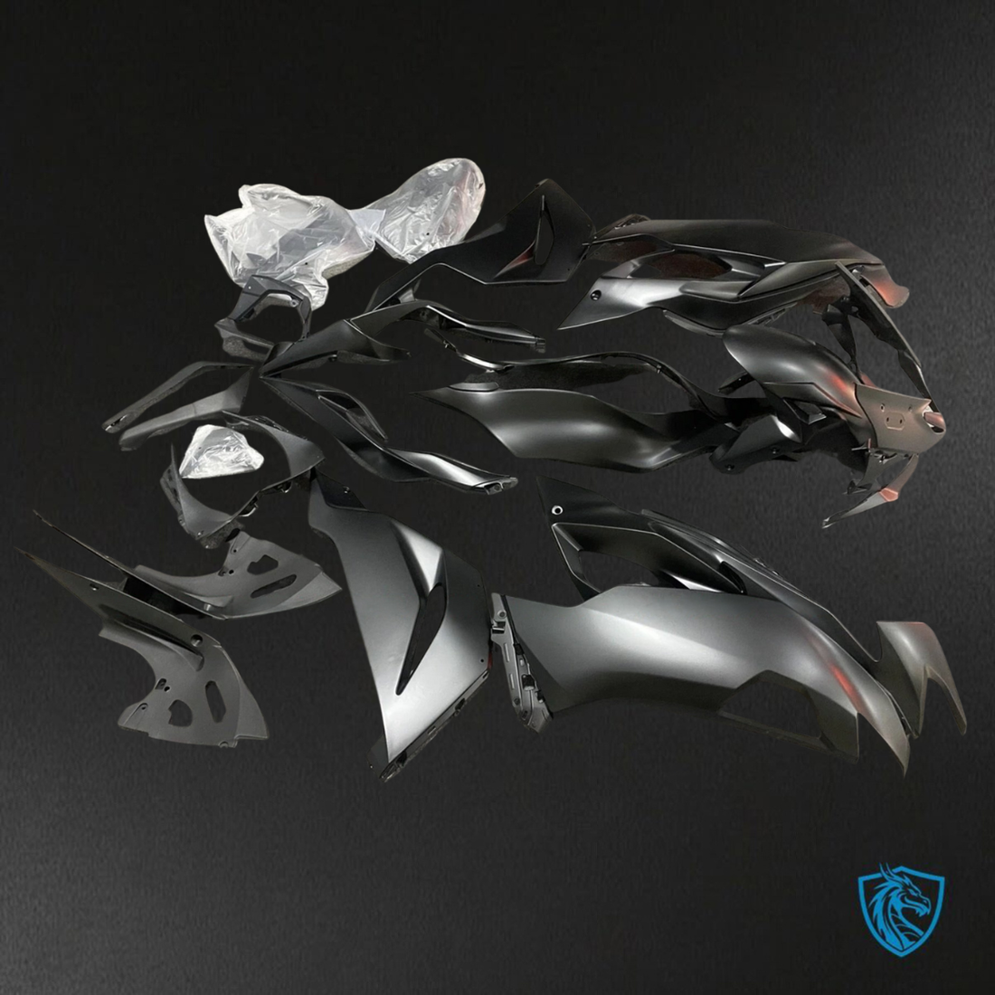 Kawasaki ZX-6R ZX636 (2019–2020) Black Without logos ABS Bodywork - Fairings Kit