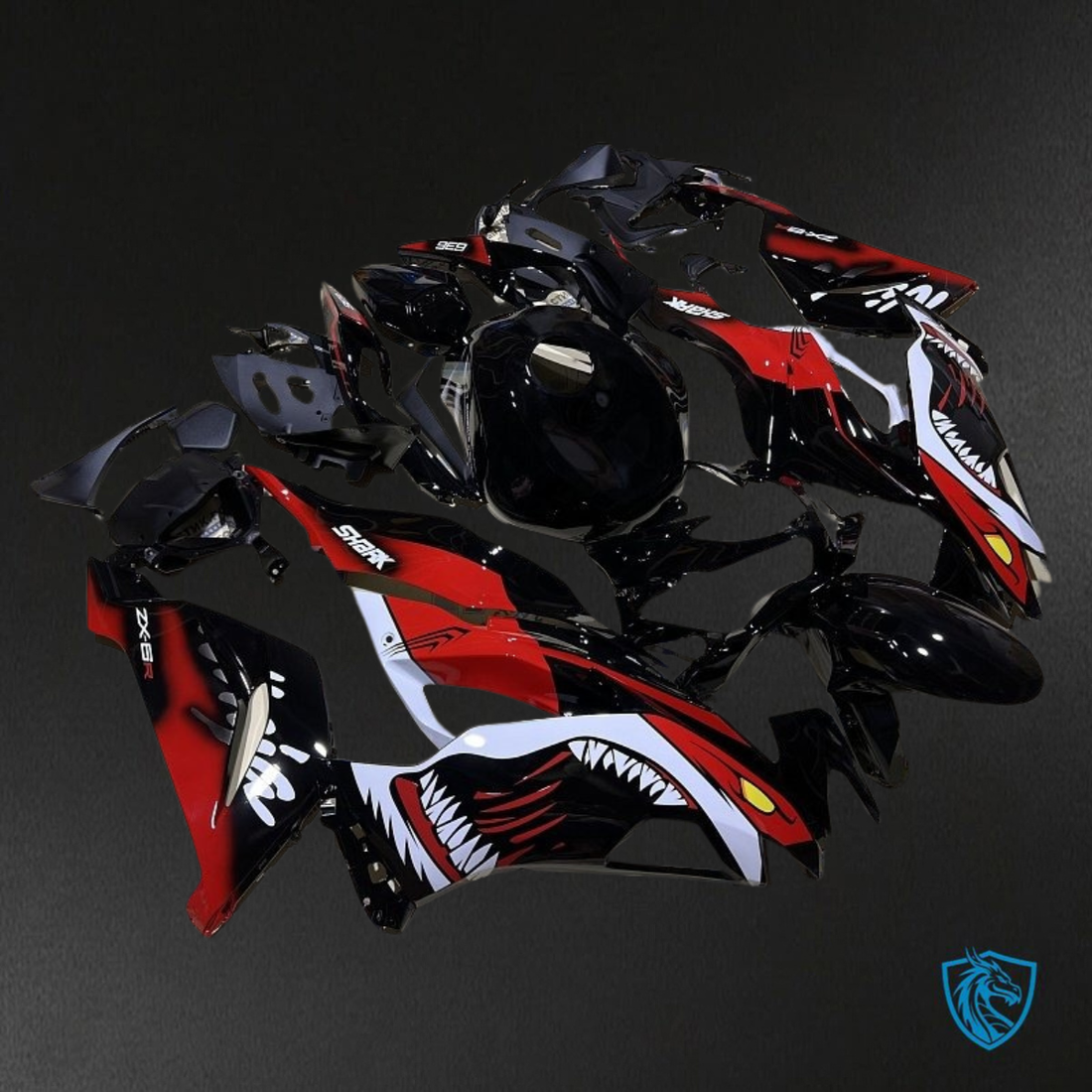 Kawasaki ZX-6R ZX636 (2019–2020) Glossy Black, Red & White - Replacement Motorcycle Fairings Kit