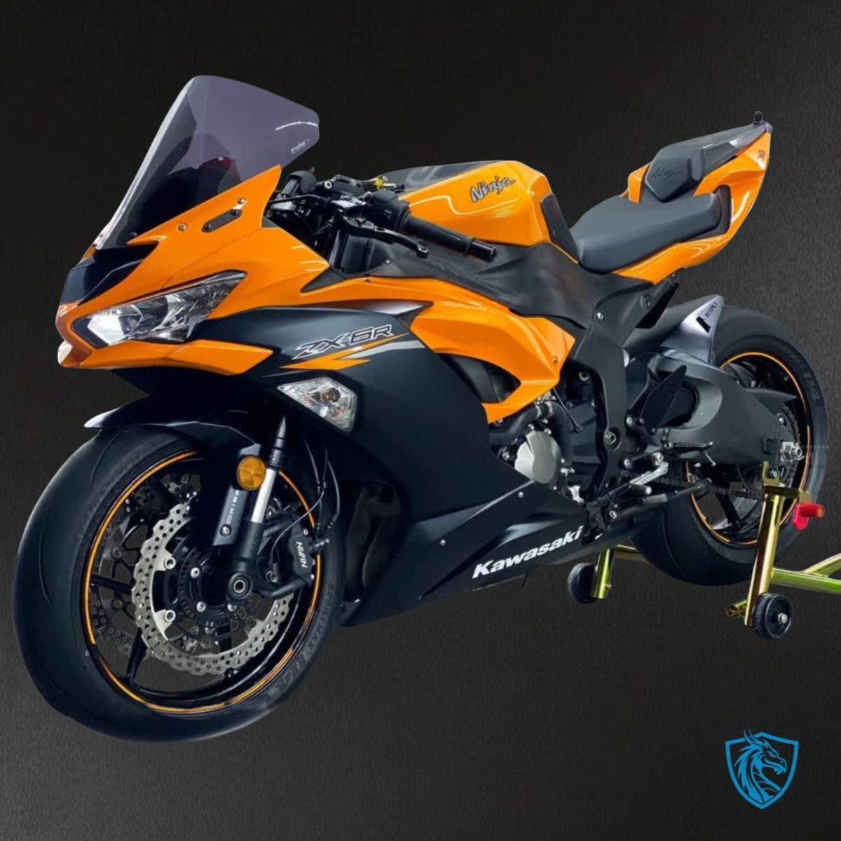 Kawasaki ZX-6R ZX636 (2019-2020) Orange & Black - Custom ABS Fairing Kit