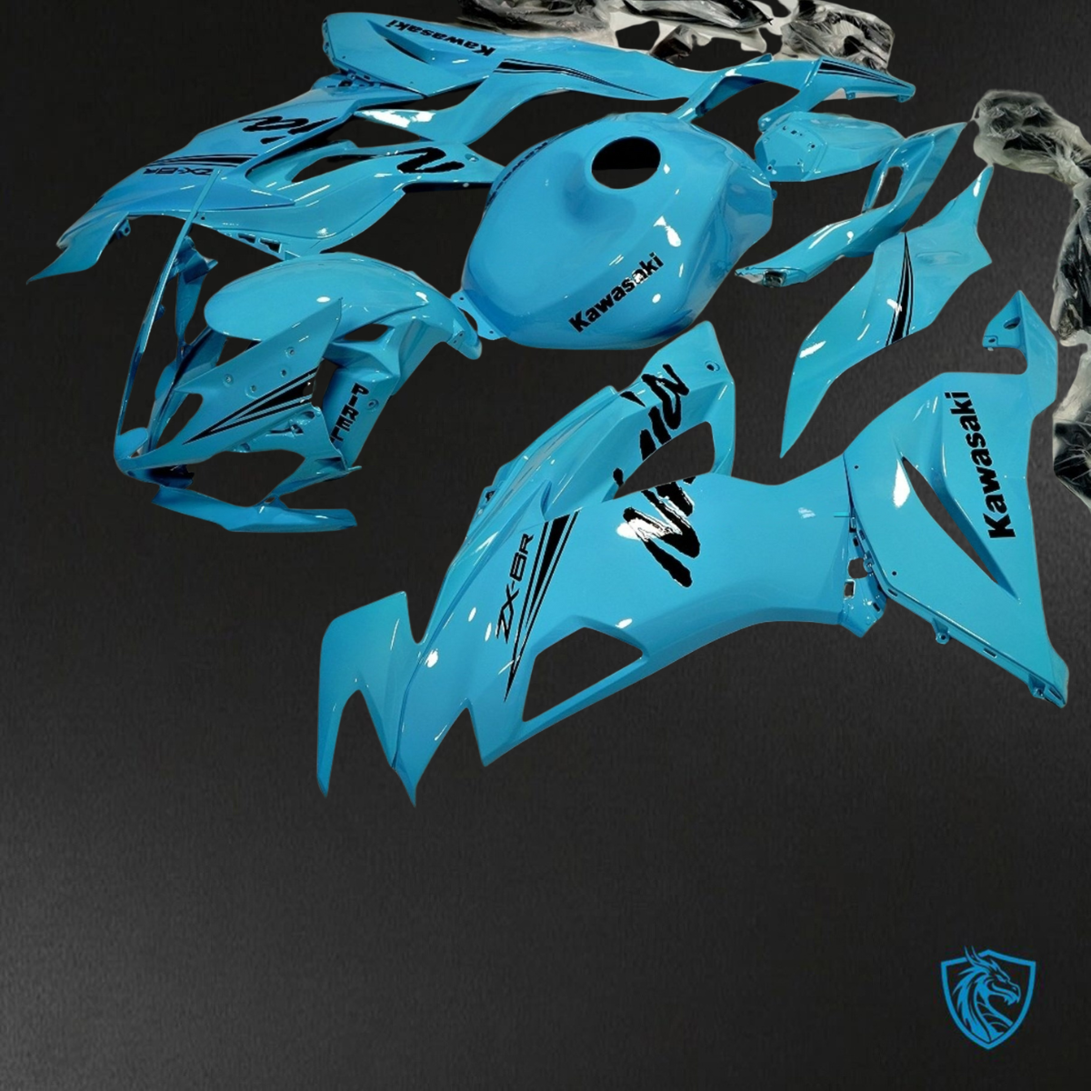 Kawasaki ZX-6R ZX636 (2019–2020) Glossy Blue ABS Bodywork - Fairings Kit