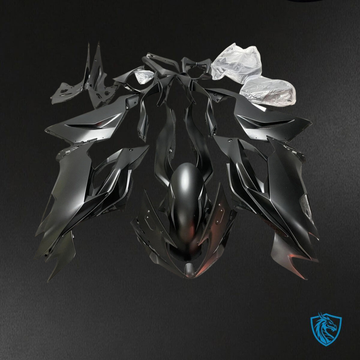 Kawasaki ZX-6R ZX636 (2019–2020) Black Without logos ABS Bodywork - Fairings Kit