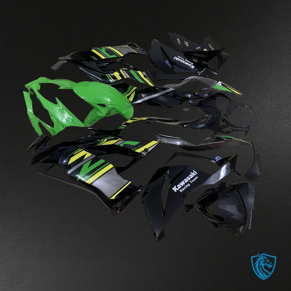Kawasaki ZX-6R ZX636 (2019-2020) Green & Black - Replacement Motorcycle Fairings Kit