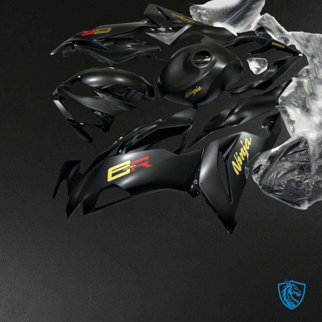 Kawasaki ZX-6R ZX636 (2019–2020) Black - Custom ABS Fairing Kit