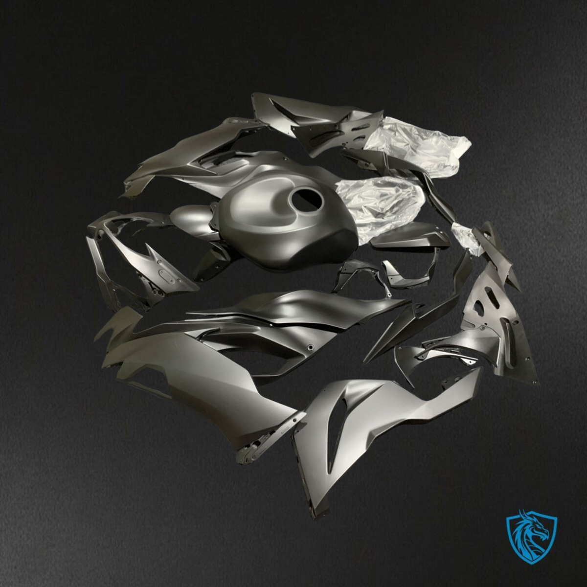 Kawasaki ZX-6R ZX636 (2019–2020) Matte Gray ABS Bodywork - Fairings Kit