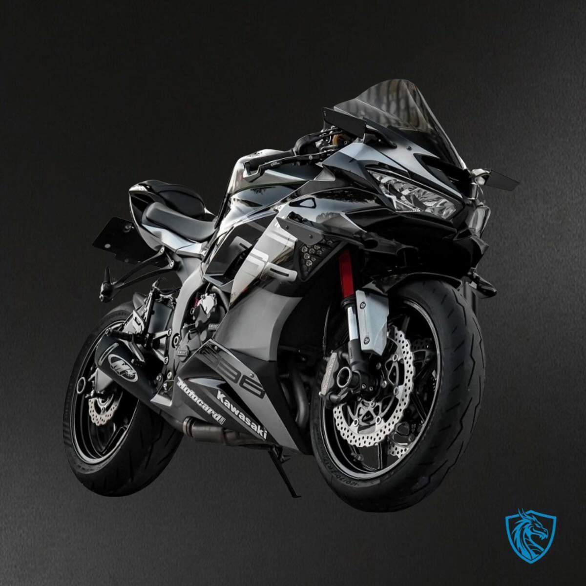 Kawasaki ZX-6R ZX636 (2019-2020) Gloss Black & Grey - Replacement Motorcycle Fairings Kit