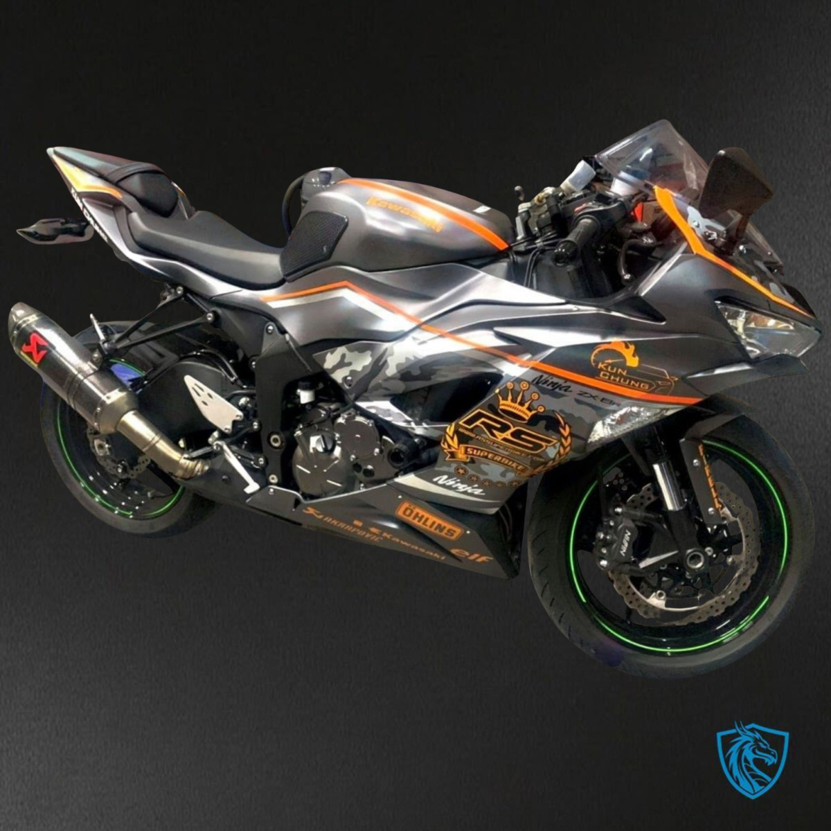 Kawasaki ZX-6R ZX636 (2019–2020) Black & Orange ABS Bodywork - Fairings Kit