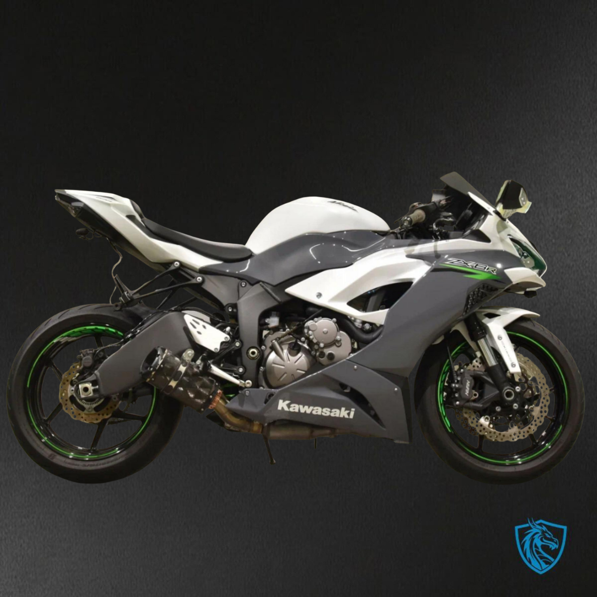 Kawasaki ZX-6R ZX636 (2019–2020) Glossy Gray & White ABS Bodywork - Fairings Kit